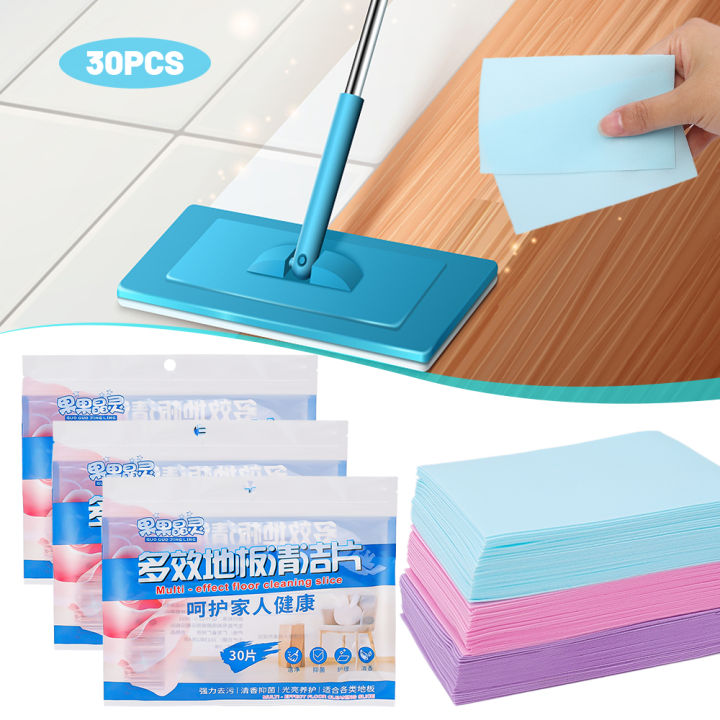 30Pcs/Bag Floor Cleaning Sheets Toilet Cleaner Tablets Mopping Floor Tile Household Hygiene Toilet Cleaning Tools