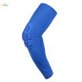 2xElbow Support Compression Honeycomb Pad Brace Joint Arm Sleeve Sport Blue L. 