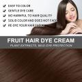 EELHOE Natural Hair Dye Cream with Comb Long Lasting Cover White Gray Hair Cream Fruit Hair Dye Permanent Hair Color Cream 80ml. 