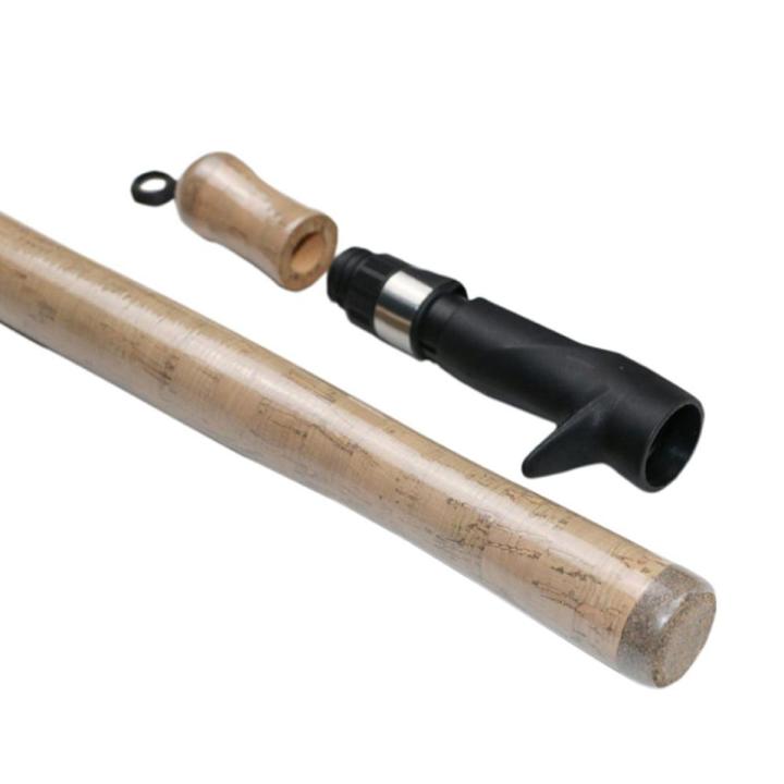 Pro Bomesh 1 Set AA Grade Cork Handle Wood Casting Reel Seat Set Rubberized Cork Fighting