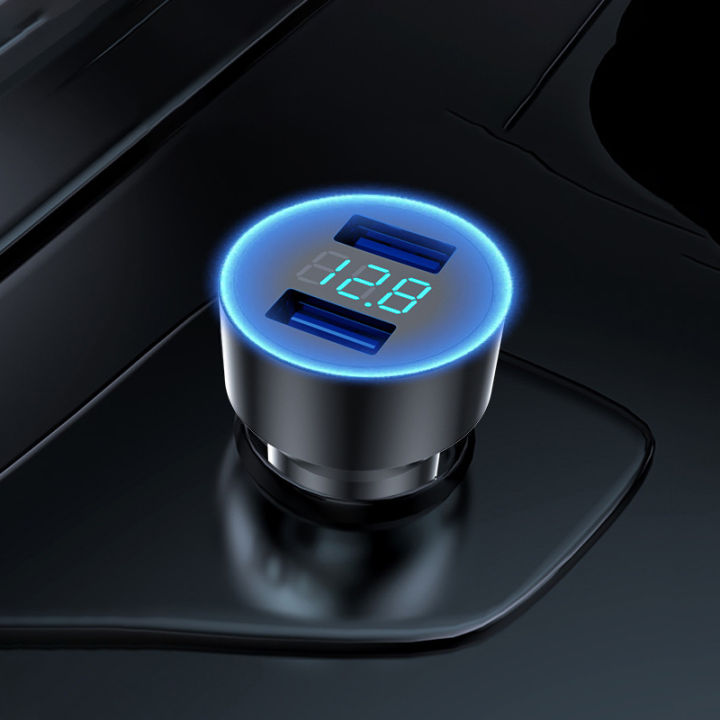 Dual%20USB%20Voltage%20Digital%20Display%20Mini%20Car%20Charger%20For%20Iphone%20Android%20Tablet%20Truck%20Vehicles%2012-24V%20Fast%20Charging%20Power%20Adapter%20Tetuo%20-%20Image%202
