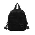 【In-Stock】 Fashion Small Corduroy Mini Backpack Student Bookbags Traveling Backpacks Solid Color.