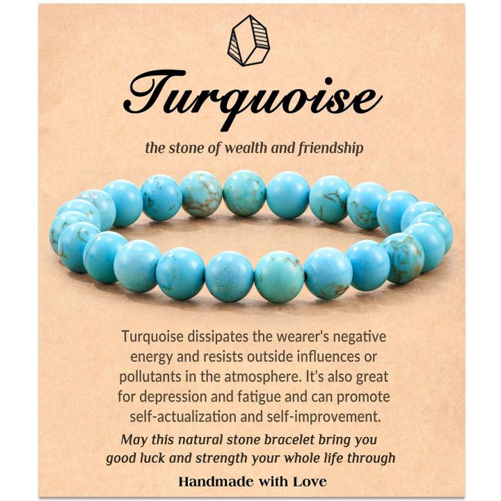 %5B%20New%20%5D%20Single%20Circle%20Beaded%20Bracelet%208m%20Tigereye%20Green%20Chalcedony%20Crystal%20Turquoise%20Bracelet%20Elastic%20String%20Dream%20Amethyst%20Bracelet%20-%20Image%203
