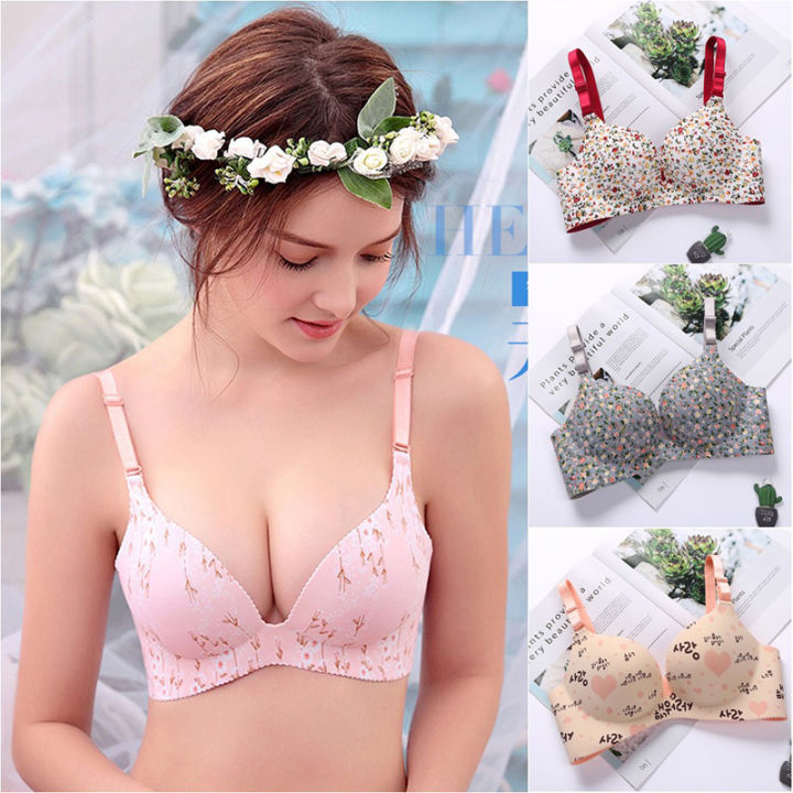 Women's%20Flowers%20Print%20Seamless%20Bra%20-%20Image%202