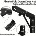 2 piece Heavy Duty Folding Shelf Brackets - 8, 10 12 - Wall Mounted for Bench Table with Screws. 