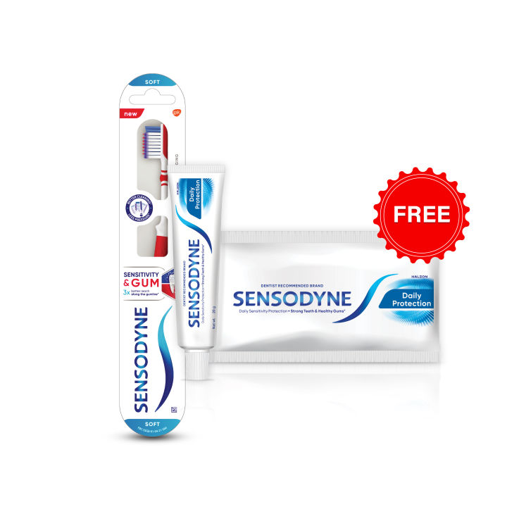 sensodyne sensitivity & gum toothbrush 1pc (FREE-20GM)