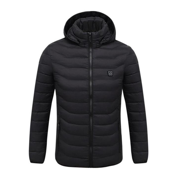 4 Heated Vest Jacket Fashion Men Women Coat Clothes Intelligent Electric Heating Thermal Warm Clothes Winter Heated Hunt-Black