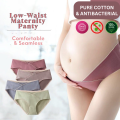 Low Waist Panty AangonMOM Maternity Panty Red Pure Cotton Antibacterial Postpartum Seamless V Briefs Pregnancy Underwear Pregnant Women Underpants Inner. 