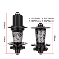 DR290 Bicycle Sealed Mountain Bike Hub Rear Hub 32 Holes 6 Pawls 8-13 Speed Disc Brake Bicycle Hub Black. 
