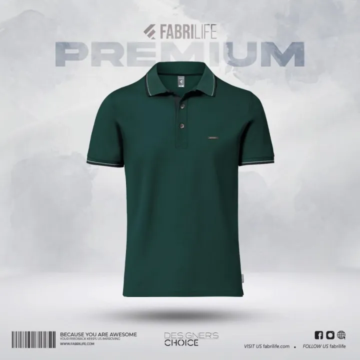 Fabrilife%20Premium%20Double%20PK%20Cotton%20Polo%20-%20Green%20-%20Image%202