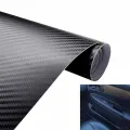 2 Pcs Sticker Black Carbon Fiber (18"×3" )Vinyl Wrap Texture 3D self adhesive DIY Decor Bike ,Motorcycle,Car stickers.