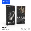 Haino Teko Germany Smart Watch Stainless Steel Bluetooth Call Music Sports Health Heart Monitoring for Android and IOS, Silver, RW32 watch 4 pro ( Dubai ). 
