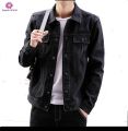 Black Colour Exclusive design premium quality Denim Winter Jacket For Men.