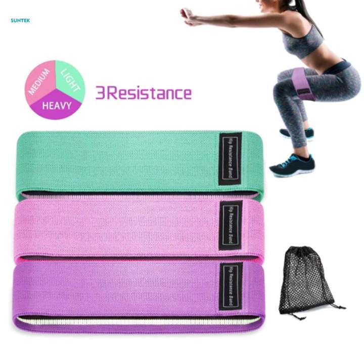 Fabric Resistance Bands, Exercise Band Set of 3 Workout Fitness Bands