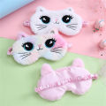 Kids Cat Aid Eyes Patch Travel Eye Cute Plush  Sleeping. 