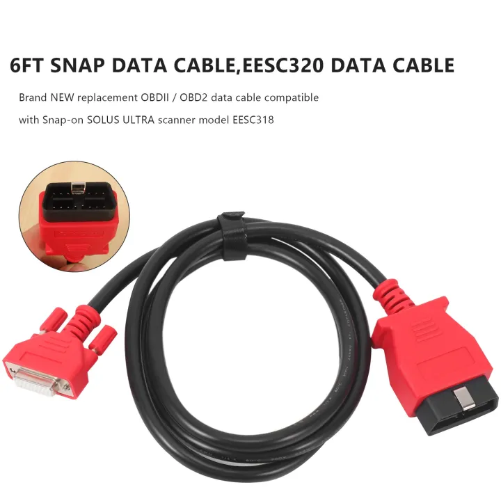 Car%206FT%20Snap%20on%20Scanner%20DA-4%20Compatible%20OBDII%20OBD2%20Data%20Cable%20-%20Image%202