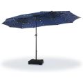 Rectangular Outdoor Umbrella With Base Included Patio Furniture Outdoor Set 15 Ft Extra Large Patio Umbrella With Solar Lights.