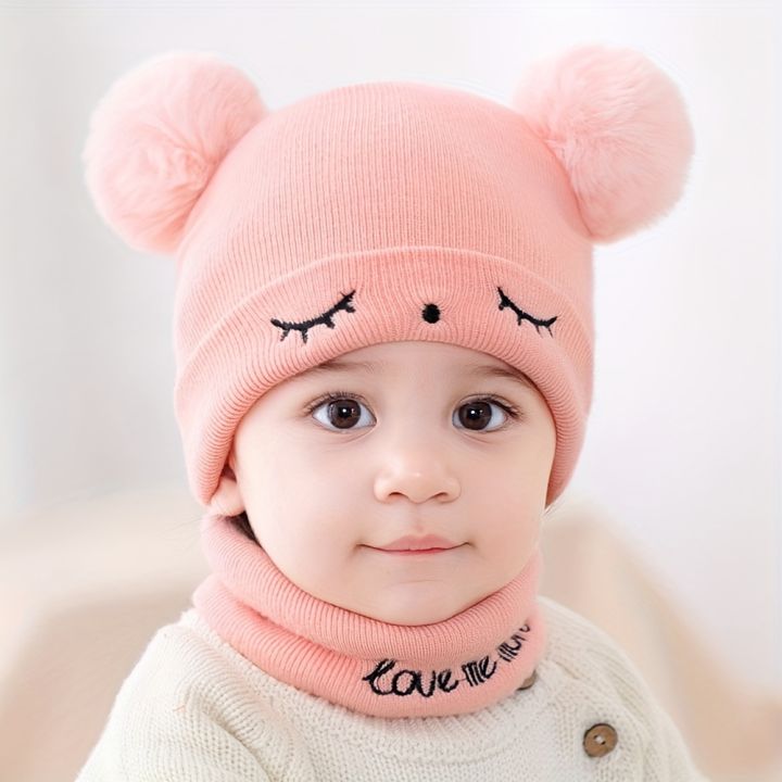 2pcs%20Children's%20Knitted%20Hat%20&%20Neck%20Gaiter%20Scarf%20Set%20For%20Baby%20Boys%20&%20Girls%20-%20Image%209