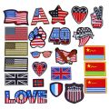 American Elements Alphanumeric National Flag Bay Military Badge Embroidered Cloth Patch Clothes Badge Armband Pants Patch Appliqué With Adhesive Back Can Be Ironed Can Hand-Sewn diy Material Phone Case Decoration. 