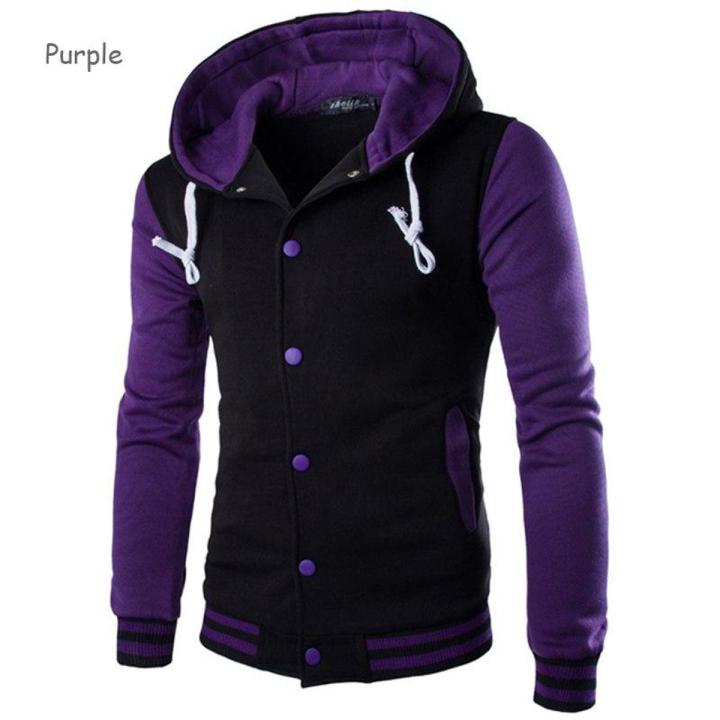 Men's Jacket Boy Baseball Varsity Jacket Men Fashion Design Red Mens Hoodie Slim Fit College Men Brand Stylish Veste Homme