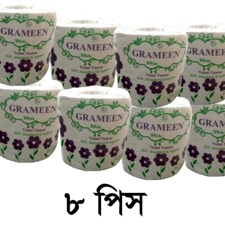 GRAMEEN Toilet Tissue Paper - White -8 PCS