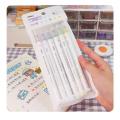 6 Colors Star/Heart/Moon/Drop/Square Stamp Double Headed Art Marker Highlighter Pen for Scrapbook Diary Poster Christmas Card. 