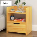Nightstand Bedside Table Falling 1-drawer 1-compartment Bedroom Simple Storage Cabinet Side table Design by Nahid Furniture18x14x12".