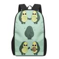 Funny Avocado School Backpack for Boys Girls Cartoon Avocado with Sunglasses Rucksack for Casual Travel,teenagers Kid School Bag. 