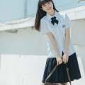 College Style of Middle School Students Attached to Taiwan Normal UniversityjkUniform Skirt Suit Summer High School Uniform White Shirt Graduation Business Attire. 