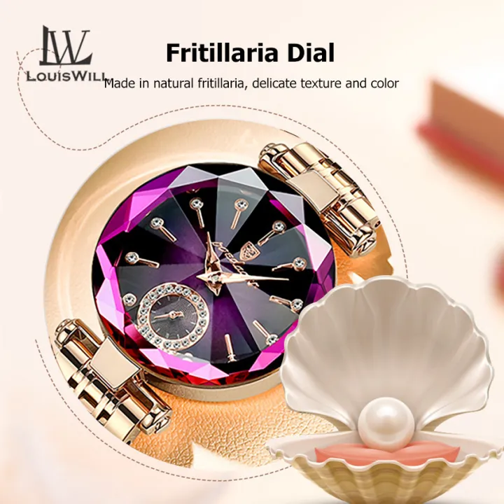 LouisWill%20Women's%20Fashion%20Watches%20Gradient%20Two%20And%20A%20Half%20Needle%20Watch%20Independent%20Second%20Disk%20Design%20Diamond%20Encrusted%20Steel%20Band%20Watch%20Casual%20Quartz%20Watch%20Elegant%20Gifts%20-%20Image%206