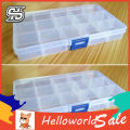 15 Slots Removable Transparent Jewelry l Storage Box Cases Holder Organizer. 