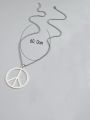 Peace Sign Necklace Hippie Necklace For Men Women Stainless Steel Chain Necklace Peace Charms Jewelry Gift. 