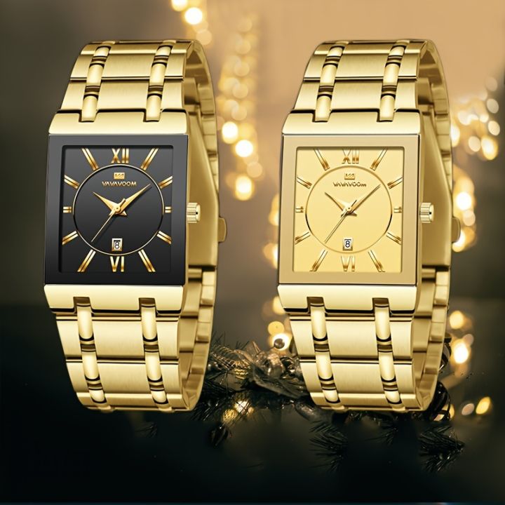 VA%20VA%20VOOM%20Men's%20Watch,%20Fashion%20Stainless%20Steel%203ATM%20Waterproof%20Calendar%20Square%20Quartz%20Wristwatch,%20Ideal%20choice%20for%20Gifts%20-%20Image%205