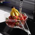 Quick Drainage Strainer Large Capacity Multi-functional Kitchen Sink Colander with Handle Bpa Free Food Drainer Fruit Rinser for Multi-functional Drain Basket.