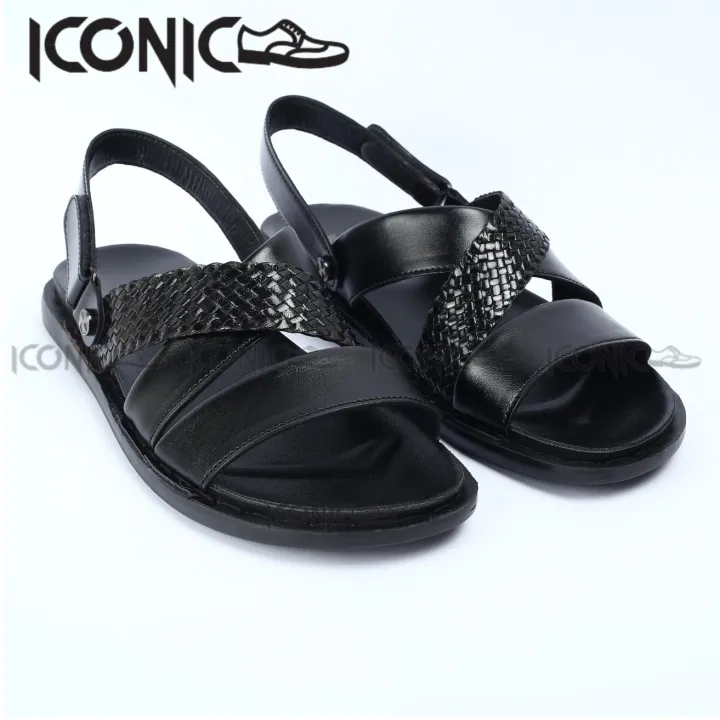 Men's%20Leather%20Sandals%20-%20Men's%20Belt%20Leather%20Sandals%20-%20Iconic%20Shoes%20Black%20Genuine%20Leather%20Man%20Sandal%20-%20Image%204