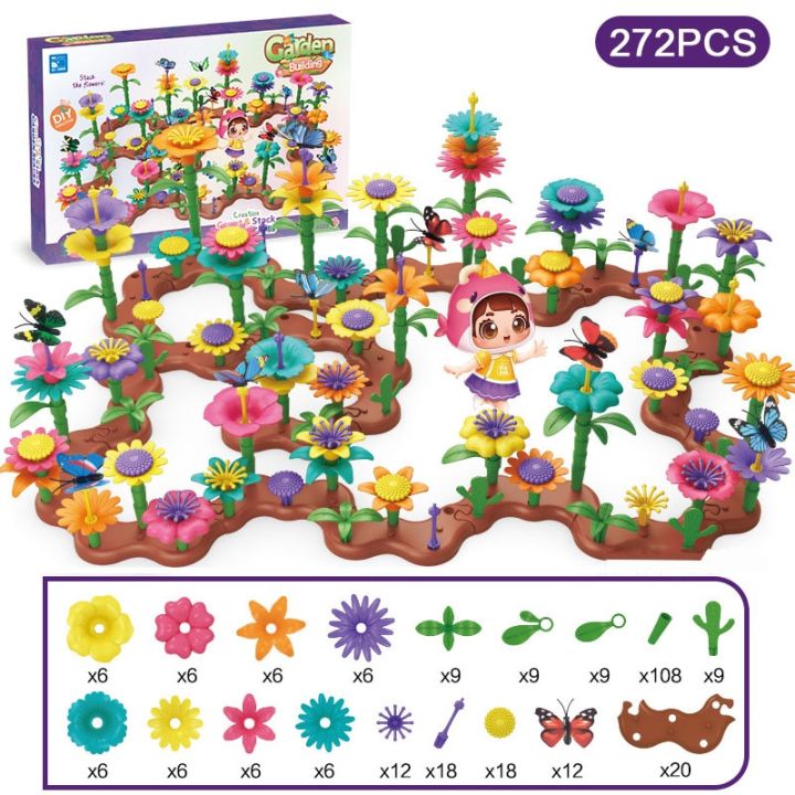 Girls%20DIY%20Flower%20Garden%20Toys%20Building%20Blocks%20Kids%20Toddlers%20Playset%20Bouquet%20Creative%20Growing%20Floral%20Garden%20Parents-child%20Interct%20-%20Image%202