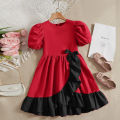 Attractive Fashionable Design Baby Girl  One Piece Dress Dubai Charry Fabric. 