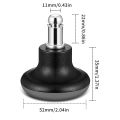BRADOO- 5Pcs Bell Glides Replacement Office Chair Wheels Stopper Office Chair Swivel Caster Wheels, 2 Inch Stool Bell Glides.