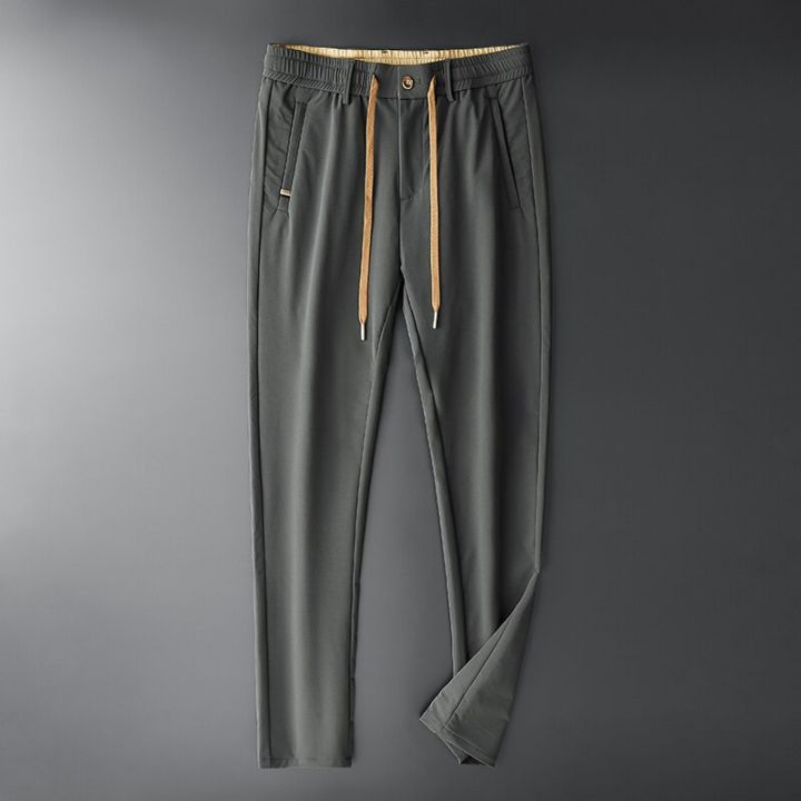 Autumn%20Black%20Pants%20Men%20New%20Zip%20Drawstring%20Casual%20Trousers%20Male%20Thick%20Soft%20Anti-wrinkle%20Elastic%20Waist%20Men%20Pants%20-%20Image%203