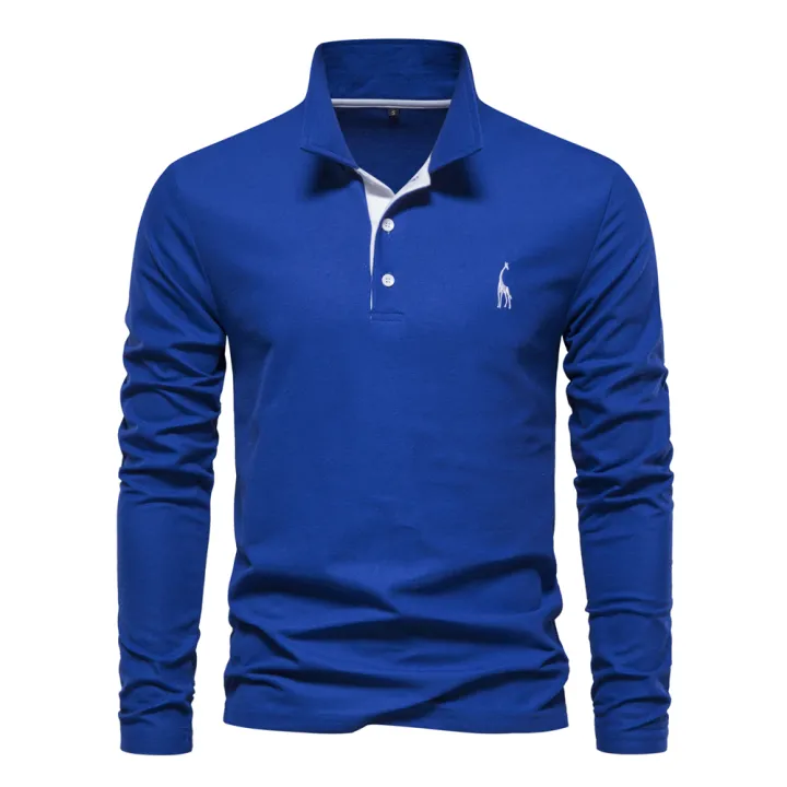 AIOPESON%202023%20New%20Men's%20Deer%20Embroidery%20Polo%20Shirts%20Solid%20Color%20Long%20Sleeve%20Social%20Business%20Male%20-%20Image%207