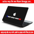 Name sticker for laptop with any logo (facebook, youtube, instagram, whatsapp logo).