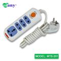 Multiplug Many 4 Port Socket MTS-201=2m - Multi Plug-7 Fit/Hand Copper Wire.