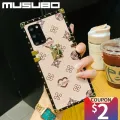 Musubo Luxury Flower Leather Phone Case For Samsung Galaxy S22 S23 Ultra S21 S20FE A13 A14 A53 A51 A52S Cover Girls Soft Square. 