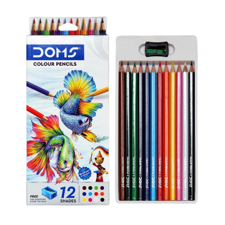 DOMS 12 Colors Pencil - Full Size