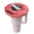 Snack Bowl for Tumbler Silicone Tumbler Snack Tray for Traveling Camping Car for 40oz. 