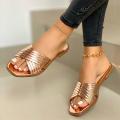 Plus size sandals 2023 summer foreign trade beach comfortable flat bottom open toe 443 casual outdoor slippers women. 