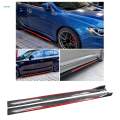 Universal Car Side Skirts Extension splitters Body Kit Rocker Panel Extensions Replacement, High Performance, Premium, Car Accessories,Durable , Carbon. 