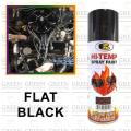 BOS-NY Hi-Heat Resistant 1200°F Aerosol Spray Paint MATT BLACK Color 400ml Spray Paint Can High Temperature Resistant Flat Black Color.