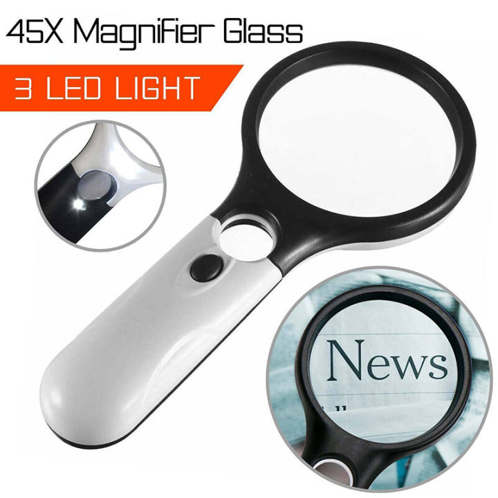 3LED%20Light%2045X%20Handheld%20Magnifier%20Reading%20Magnifying%20Glass%20Lens%20Jewelry%20Loupe%20-%20Image%202