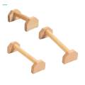 2Pcs Wood Parallettes Fitness Sturdy Stable Handstand Push up for Gym 25 cm. 
